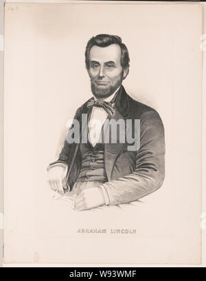 Abraham Lincoln. Portrait assis de mi-longueur Banque D'Images