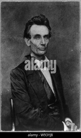 Abraham Lincoln, candidat pour le président des Etats-Unis, half-length portrait, à droite, peut 20,1860 Banque D'Images