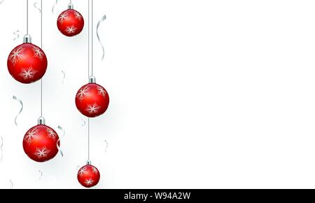 Concept de fête avec des ornements de Noël, confetti Illustration de Vecteur