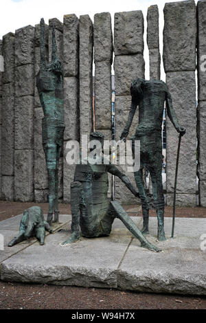 Famine Memorial Sculpture, St Stephens Green, Dublin, Irlande. Banque D'Images