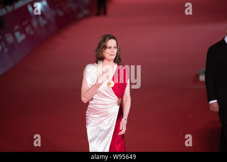 Sigourney Weaver assiste au Festival du Film de Rome Banque D'Images