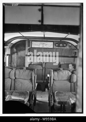 L'air vues de Palestine. Avions etc. de l'Imperial Airways Ltd., sur la mer de Galilée et à Semakh. Les bateaux volants cabine passagers. Intérieur luxueux Banque D'Images