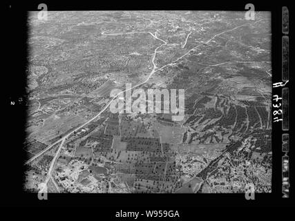 L'air vues de Palestine. Bethléem et ses environs. Près de Bethléem depuis le nord. Bifurquer de l'Hebron-Bethlehem road près du tombeau de Rachel Banque D'Images