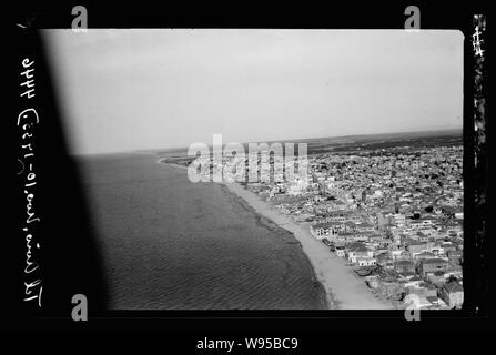 L'air vues de Palestine. Tel Aviv. À la N. le long de la plage Banque D'Images