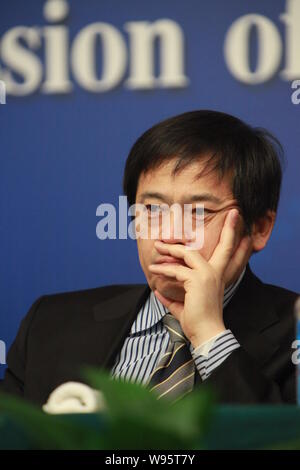 Xiang Wenbo, président du groupe Sany, est représenté au cours de la