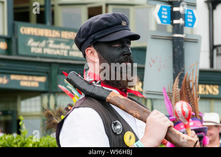 Broadstairs, Kent, UK. 11 août 2019. Les membres de Dead Horse Morris Morris dancing au début de la semaine folklorique. 2019 Broadstairs Images-News urbain/Alamy Banque D'Images