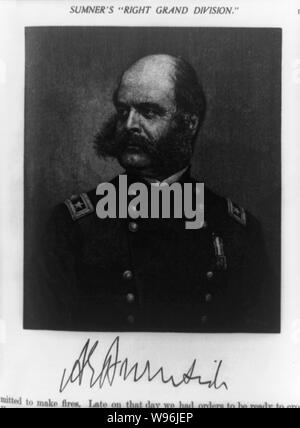 Ambrose Everett Burnside, half-length portrait, face vers la gauche, en uniforme / H. Velten Banque D'Images