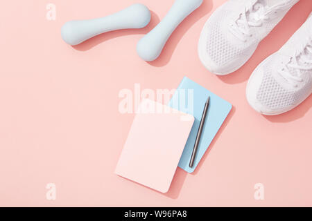 Télévision sport rose coucha avec Banque D'Images