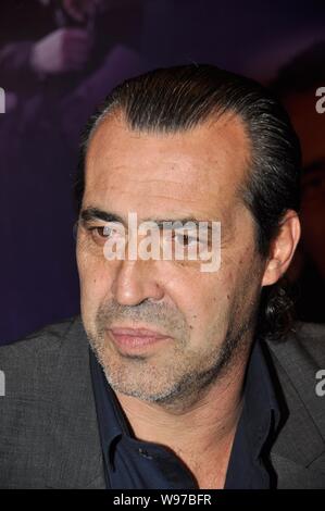 Ex-entraîneur de soccer national Argentine Sergio Batista, le nouvel entraîneur de Shanghai Shenhua, est photographié au cours d'une conférence de presse à Shanghai, Chin Banque D'Images