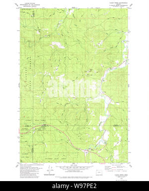 Carte Topo USGS Clear Creek, Oregon 24000 3628191979 Restauration Banque D'Images