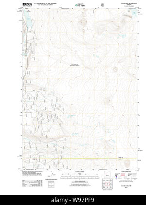 Carte de l'USGS Topo Oregon Clear Lake 20110811 Restauration TM Banque D'Images