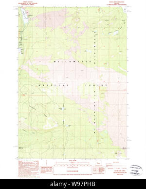 Carte de l'USGS Topo Oregon Clear Lake Restauration 279369198824000 Banque D'Images