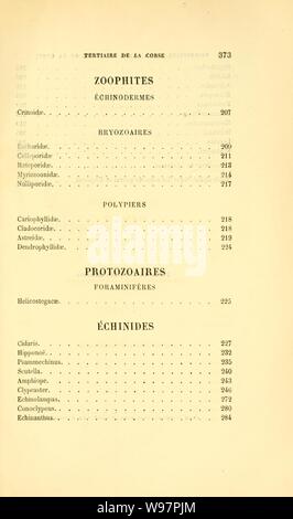 Description de la faune des terrains tertiaires moyens de la Corse (page 373) Banque D'Images