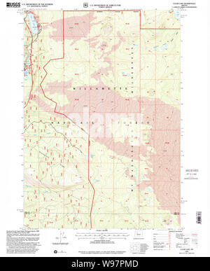 Carte de l'USGS Topo Oregon Clear Lake Restauration 279370199724000 Banque D'Images