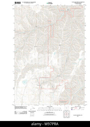 Carte de l'USGS Topo Oregon Ridge Clear Lake 20110627 Restauration TM Banque D'Images