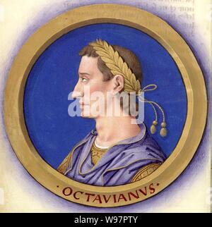 Description des douze Césars avec leurs figures 2-Auguste. Banque D'Images