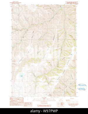 Carte de l'USGS Topo Oregon Ridge Clear Lake Restauration 279368199024000 Banque D'Images