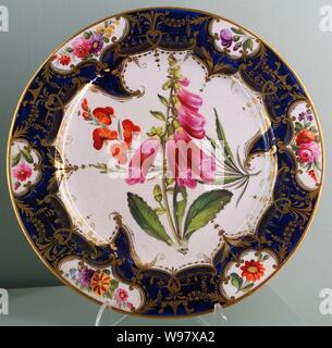 Service à dessert en porcelaine de Coalport, manufacture, probablement Années 1830 Années 1840 - Harewood House - West Yorkshire, Angleterre - Banque D'Images