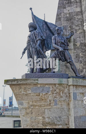 Statue d'Istanbul du Barbarossa Hayreddin Pasha à Besiktas Banque D'Images