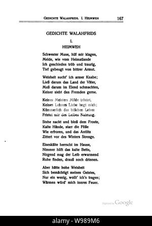 Deutsche Dichter des Mittelalters Lateinischen 167. Banque D'Images