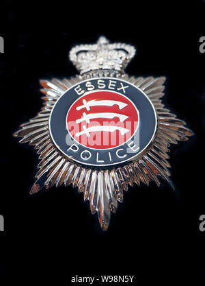 Casque de l'insigne de police d'Essex, UK Banque D'Images