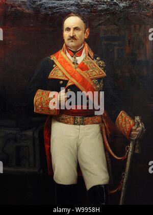 Joaquín Fernández-Badomero Espartero Alvarez de Toro (1793-1879), llamado Baldomero Espartero. Militar y político español. El général Espartero, 1879. Retrato por Ramón Padró y Pedret (1848-1915). Museo de Historia. Madrid. España. Banque D'Images