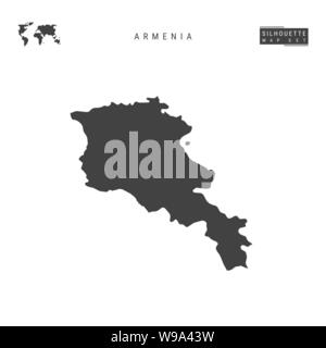 L'Arménie scénario vierge site isolé sur fond blanc. High-Detailed silhouette noire Site d'Arménie. Illustration de Vecteur