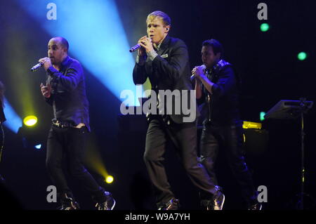 Groupe pop américain Backstreet Boys effectuer au Shanghai concert de leur tournée mondiale, c'est nous, à Shanghai, Chine, 14 mars 2010. Banque D'Images