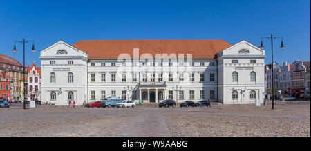 Panorama de l'hôtel de ville historique de Wismar, Allemagne Banque D'Images