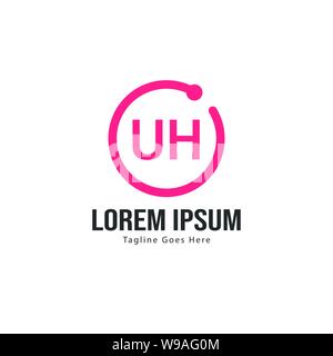 Euh Lettre Logo Design. Icône moderne créative euh Lettres Illustration design Illustration de Vecteur