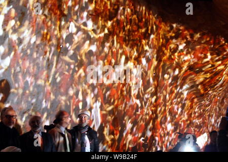 Vous pourrez voir à l'intérieur de l'Espagne sur le site de Shanghai World Expo 2010 à Shanghai, Chine, le 25 mars 2010. L'Espagne sera Banque D'Images