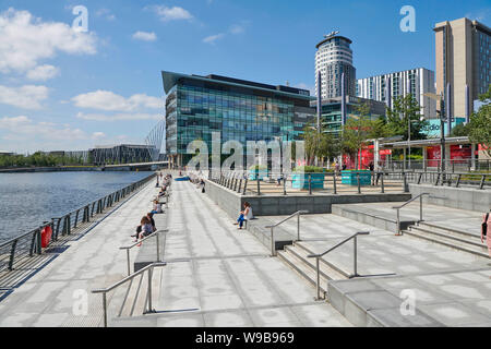 Salford Quays Media City, de la BBC et ITV, Manchester, North West England, UK Banque D'Images
