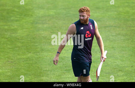 L'Angleterre Jonny Bairstow lors d'une session à filets, du seigneur de Londres. Banque D'Images