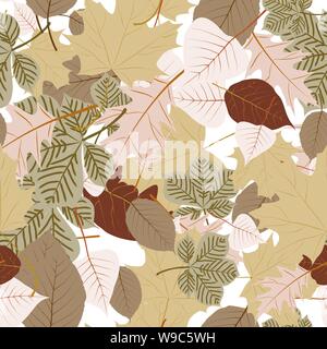 Une structure de feuilles d'arbres colorés Illustration de Vecteur