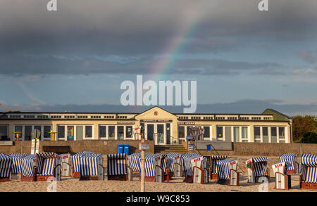 Plage de sable appelé Le Relais du lac dans l'île de Norderney, billet d'avion Allemagne Wattenmeer Banque D'Images