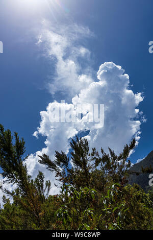 Les Cumulonimbus au-dessus de la vallée de la Orotava, Tenerife, Canaries, Espagne Banque D'Images