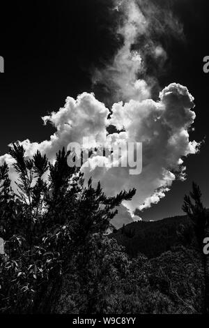 Les Cumulonimbus au-dessus de la vallée de la Orotava, Tenerife, Canaries, Espagne Banque D'Images