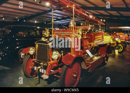 1924 GUY-MORRIS à incendie, le Musée de l'automobile, Alton Towers, Staffordshire, Angleterre, Royaume-Uni. Circa 1980 Banque D'Images