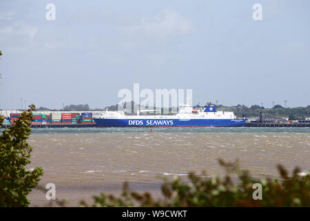 Seaways est un navire Britannia (roll on - roll off) d'un cargo construit en l'an 2000. Banque D'Images