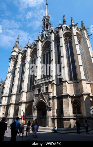 À l'entrée de la Sainte-Chapelle, Ile de la Cité, Paris, France Banque D'Images