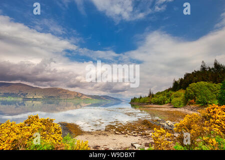 Paysage d'été du Loch Linnhe - côte ouest de l'Ecosse - UK Banque D'Images