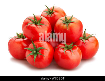 Chemin de la tomate rose isolated on white Banque D'Images