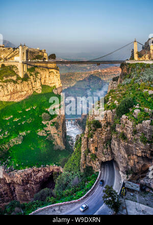 Algérie, Constantine, Constantine, Ville Pont Sidi M'Cid Banque D'Images