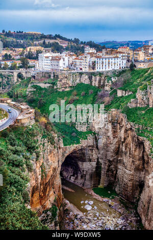 L'Algérie, Constantine Ville, pont naturel Banque D'Images