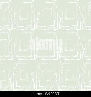 Main blanche appelée grunge formes rectangle fait avec pinceau numérique. Modèle vectoriel continu géométrique abstraite sur fond de couleur grès. Super pour Illustration de Vecteur