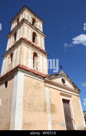 L'église de Bon Voyage (Iglesia del Buen viaje) à Remedios, Cuba. Banque D'Images