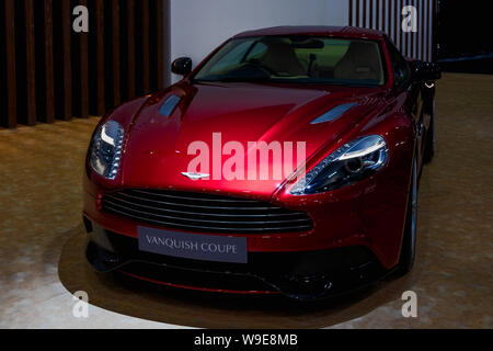 Bangkok, Thaïlande - 13 août 2019 : Aston Martin Vanquish Coupé Superleggera DBS voiture Super Banque D'Images