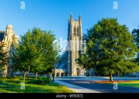 DURHAM, NC, USA - 8 août : chapelle de l'Université Duke, le 8 août 2019 à l'Université Duke de Durham, Caroline du Nord. Banque D'Images