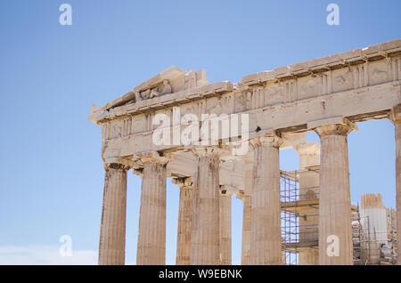 Temple du Parthénon sur l'Acropole à Athènes, Grèce Banque D'Images