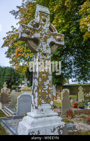 Cimetière et grandes croix à Monasterboice, Co Louth, Ireland Banque D'Images